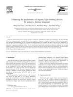 Enhancing the performance of organic light-emitting devices by selective thermal treatment