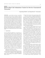 End-to-end call admission control in service guaranteed networks