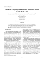Two-mode frequency stabilization of an internal-mirror 612 nm He-Ne laser