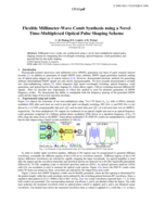 Flexible millimeter-wave comb synthesis using a novel time-multiplexed optical pulse shaping scheme