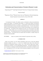 Fabrication and characterization of terahertz photonic crystals