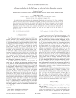 P-brane production in the fat brane or universal extra dimension scenario
