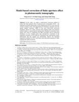Model-based correction of finite aperture effect in photoacoustic tomography