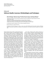 Software Quality Assurance Methodologies and Techniques: Editorial