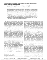 Recombination velocity at oxide-GaAs interfaces fabricated by in situ molecular beam epitaxy