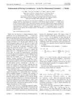 Enhancement of pairing correlation by t′ in the Two-dimensional extended t - J model