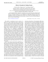 Effective potentials for folding proteins