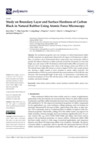 Study on Boundary Layer and Surface Hardness of Carbon Black in Natural Rubber Using Atomic Force Microscopy