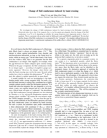 Change of Hall conductance induced by band crossing