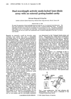 Dual-wavelength actively mode-locked laser-diode array with an external grating-loaded cavity