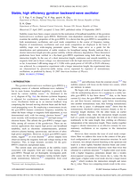 Stable, high efficiency gyrotron backward-wave oscillator