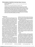 Stress analysis of elastically anisotropic bilayer structures