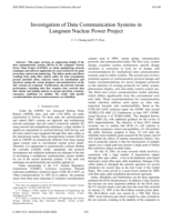 Investigation of data communication systems in lungmen nuclear power project