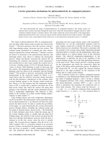 Carrier generation mechanisms for photoconductivity in conjugated polymers