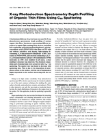 X-ray photoelectron spectrometry depth profiling of organic thin films using C60 sputtering