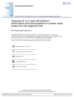 Assessing 10- to 11-year-old children’s performance and misconceptions in number sense using a four-tier diagnostic test