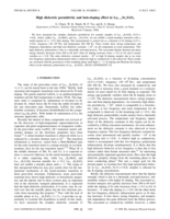 High dielectric permittivity and hole-doping effect in La1-xSrxFeO3