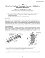 Three Novel Nonlinear Wavelength Converters with Built-in Amplitude Modulators