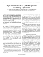 High-performance SrTiO3 MIM capacitors for analog applications