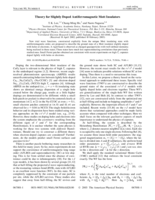 Theory for slightly doped antiferromagnetic Mott insulators