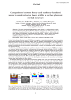 Comparisons between linear and nonlinear localized waves in semiconductor lasers within a surface photonic crystal structure