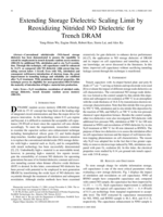 Extending storage dielectric scaling limit by reoxidizing nitrided NO dielectric for trench DRAM