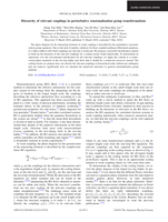 Hierarchy of relevant couplings in perturbative renormalization group transformations