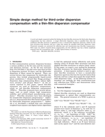 Simple design method for third-order dispersion compensation with a thin-film dispersion compensator