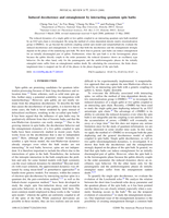 Induced decoherence and entanglement by interacting quantum spin baths