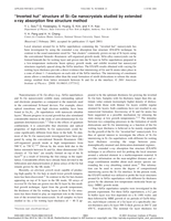 "Inverted hut" structure of Si-Ge nanocrystals studied by extended x-ray absorption fine structure method