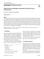 Opportunities and challenges of mathematics learning in Taiwan: A critical review.