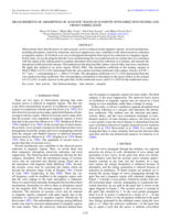 Measurements of absorption of acoustic waves in sunspots with direction filters and cross correlation