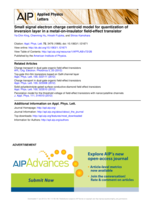 Small signal electron charge centroid model for quantization of inversion layer in a metal-on-insulator field-effect transistor