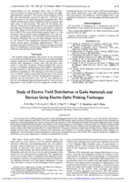 Study of Electric Field Distribution in GaAs Materials and Devices Using Electro‐Optic Probing Technique