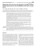 Inducing the cell cycle arrest and apoptosis of oral KB carcinoma cells by hydroxychavicol: roles of glutathione and reactive oxygen species