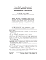 Controllable entanglement and polarization phase gate in coupled double quantum-well structures