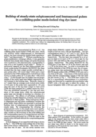 Buildup of steady-state subpicosecond and femtosecond pulses in a colliding-pulse mode-locked ring dye laser