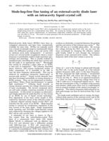 Mode-hop-free fine tuning of an external-cavity diode laser with an intracavity liquid crystal cell