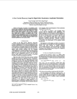 A new carrier recovery loop for high-order quadrature amplitude modulation
