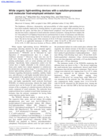 White organic light-emitting devices with a solution-processed and molecular host-employed emission layer