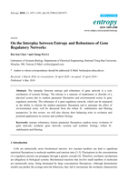 On the interplay between entropy and robustness of gene regulatory networks