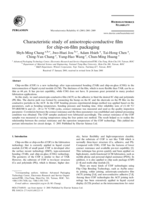 Characteristic study of anisotropic-conductive film for chip-on-film packaging