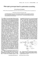 Fiber-optic gyroscopes based on polarization scrambling