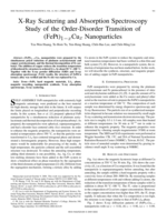 X-ray scattering and absorption spectroscopy study of the order-disorder transition of (FePt)1-x Cux nanoparticles