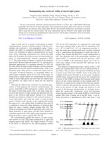 Manipulating the retrieved width of stored light pulses