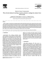The solvent-induced cracking in glassy polymer coatings by atomic force microscopy