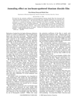 Annealing effect on ion-beam-sputtered titanium dioxide film