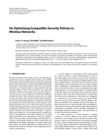 On optimizing compatible security policies in wireless networks