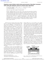 Depletion-mode InGaAs metal-oxide-semiconductor field-effect transistor with oxide gate dielectric grown by atomic-layer deposition