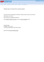 Possible origin of convection flow in granular systems